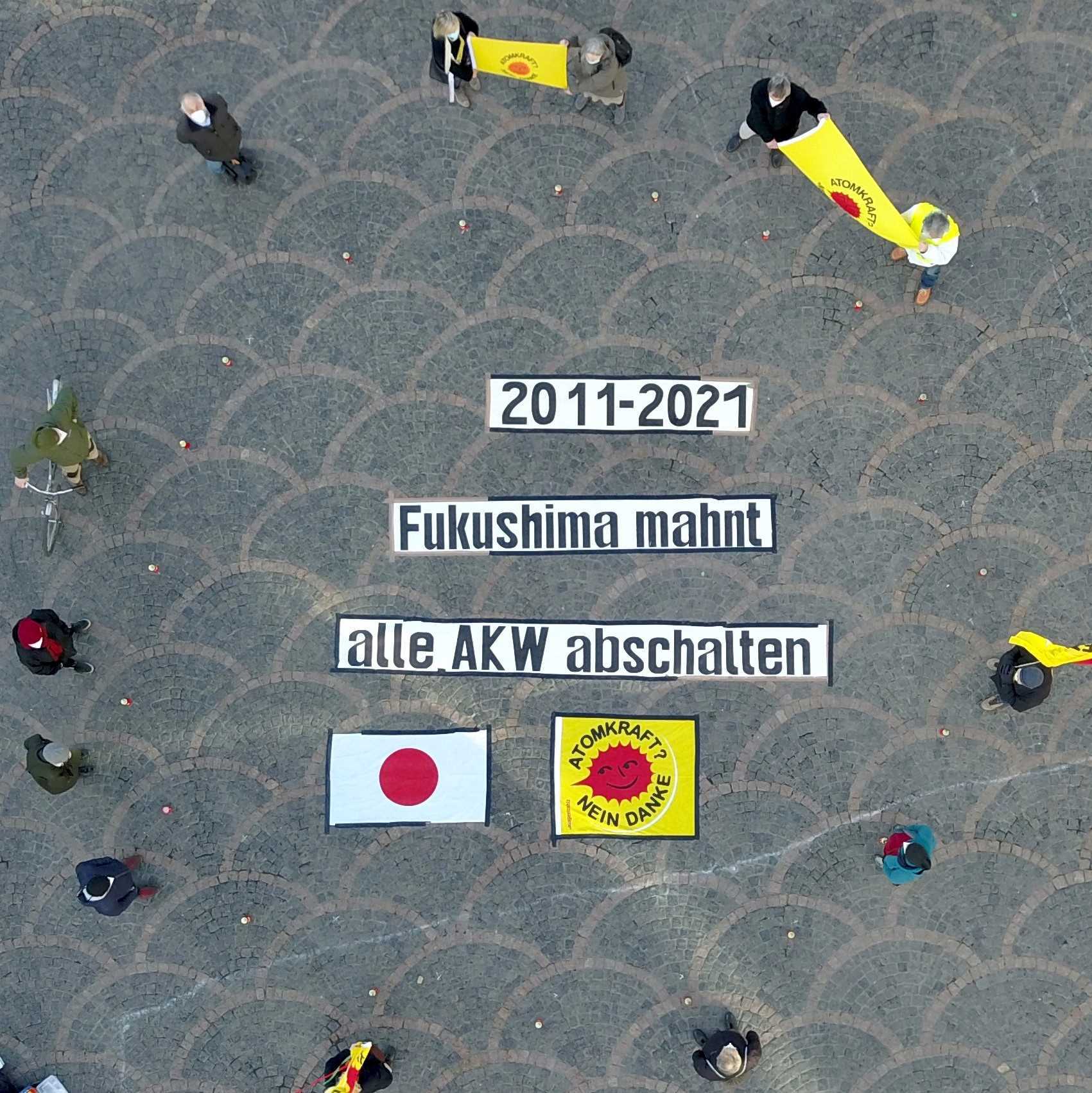 Fukushima-Mahnwache 2021 M&uuml;nsterplatz