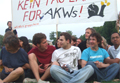 Probeblockade Hofgarten